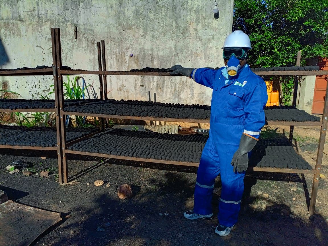 Briquette production from agricultural waste at NFI