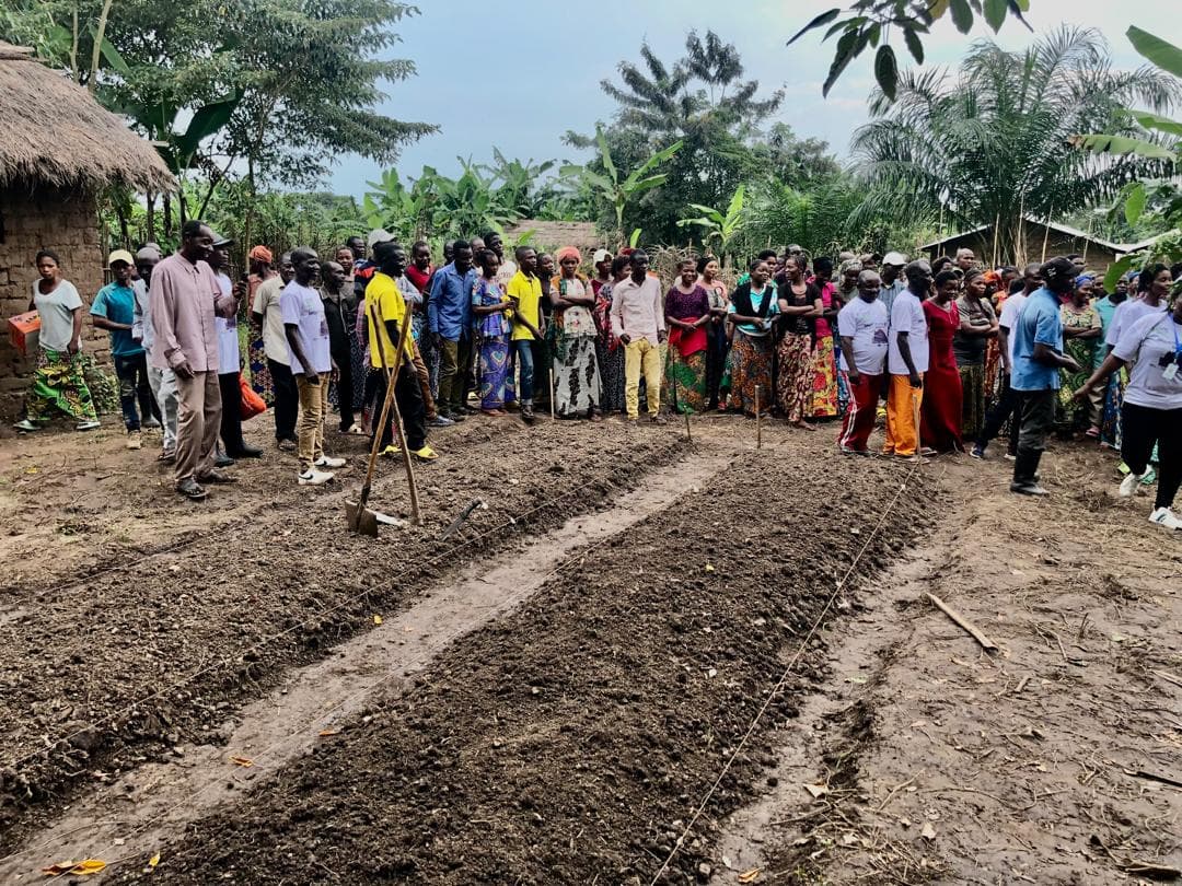 Farmer field school session at Lubarika
